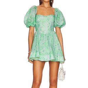 Bardot kiah corset mini dress in green